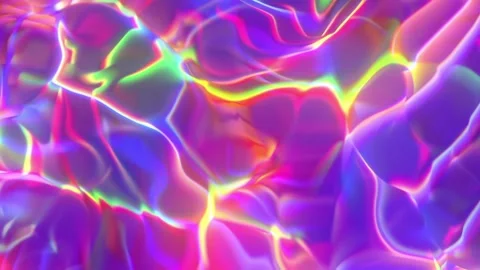 Liquid Neon Cell Pattern Abstract VJ Background Loop Stock Footage 333302474