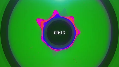 Liquid neon glowing audio wave frequency digital animation effect green screen Stock Footage 276981413