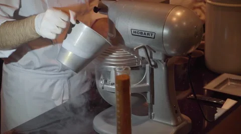 Liquid Nitrogen Ice Cream making Video stock 62735312