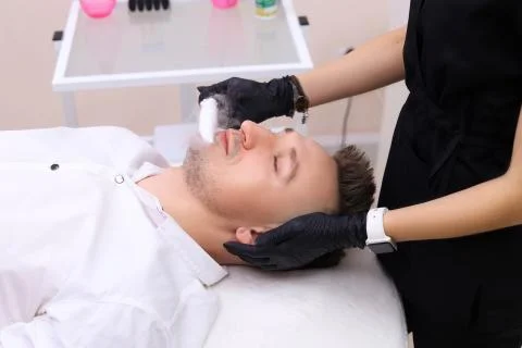 Liquid nitrogen therapy. Stock Photos