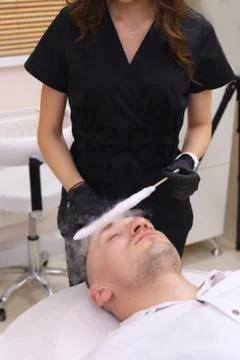 Liquid nitrogen therapy. Stock Photos