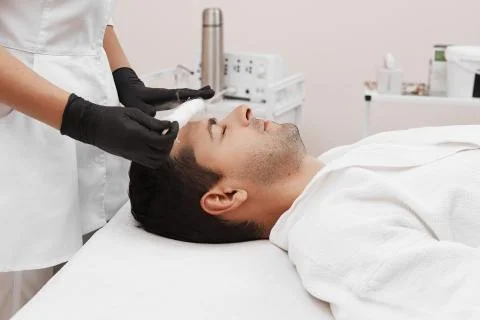 Liquid nitrogen therapy. Stock Photos