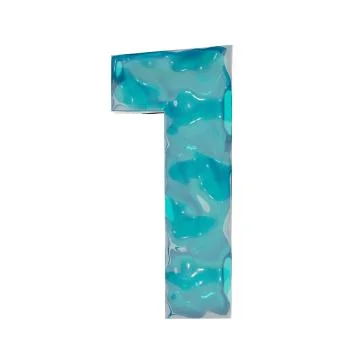 Liquid number 1 Illustrazione stock