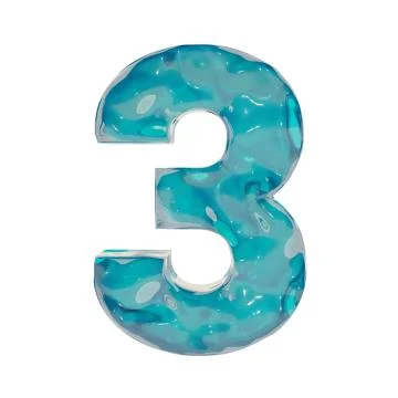 Liquid number 3 Stock Illustration