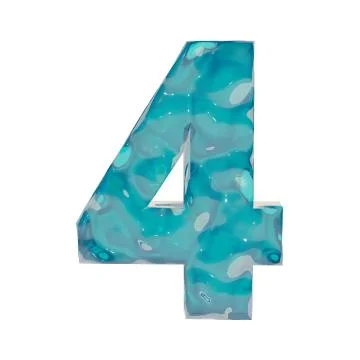 Liquid number 4 Stock Illustration