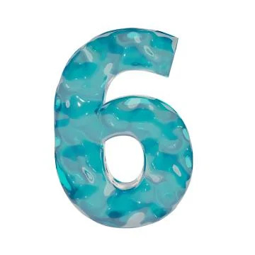 Liquid number 6 Stock Illustration