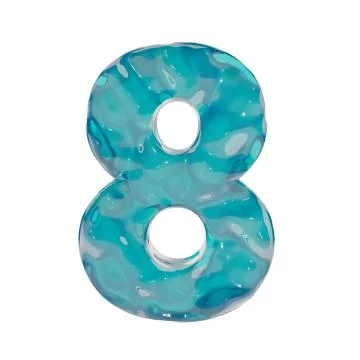 Liquid number 8 Stock Illustration