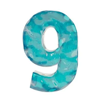 Liquid number 9 Stock Illustration