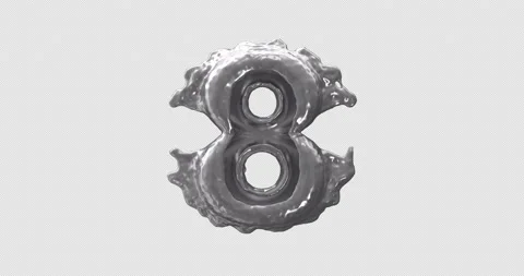 Liquid Number Eight On Alpha Stock Footage 233730758