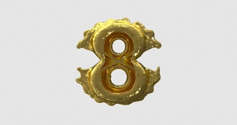Liquid Number Eight On Alpha Stock Footage 233731104