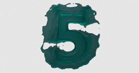 Liquid Number Five On Alpha Stock Footage 233695557