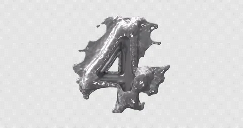 Liquid Number Four On Alpha Stock Footage 233690992
