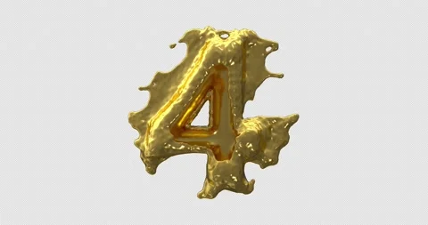 Liquid Number Four On Alpha 動画素材 233691193