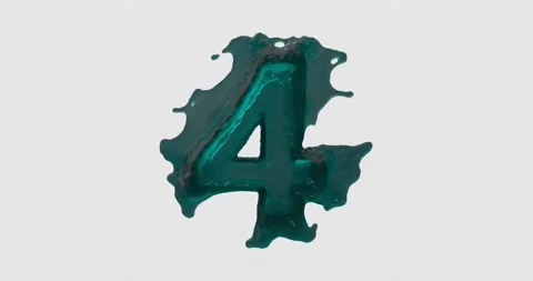 Liquid Number Four On Alpha Stock Footage 233691198