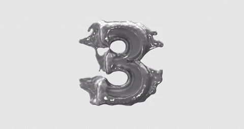 Liquid Number Three On Alpha Stock Footage 233686020