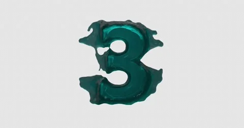 Liquid Number Three On Alpha Stock Footage 233686203