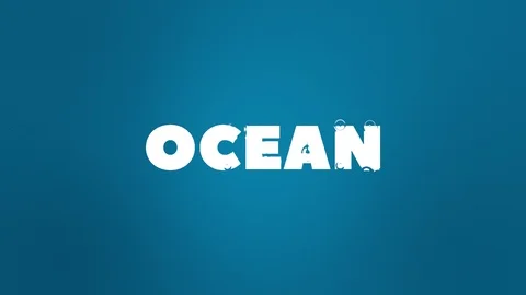 Liquid Ocean Text Reveal Stock Footage 102245903