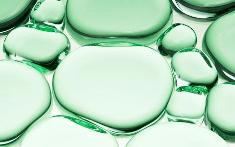 Liquid oil bubble texture background, transparent glass background, 3d rend.. イラスト素材