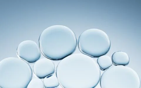 Liquid oil bubble texture background, transparent glass background, 3d rend.. 스톡 일러스트