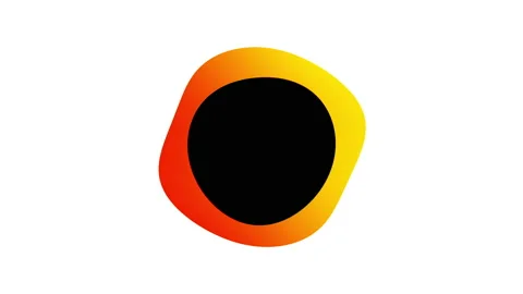 Liquid orb frame animation, yellow and red abstract shape Stock Footage 162989490