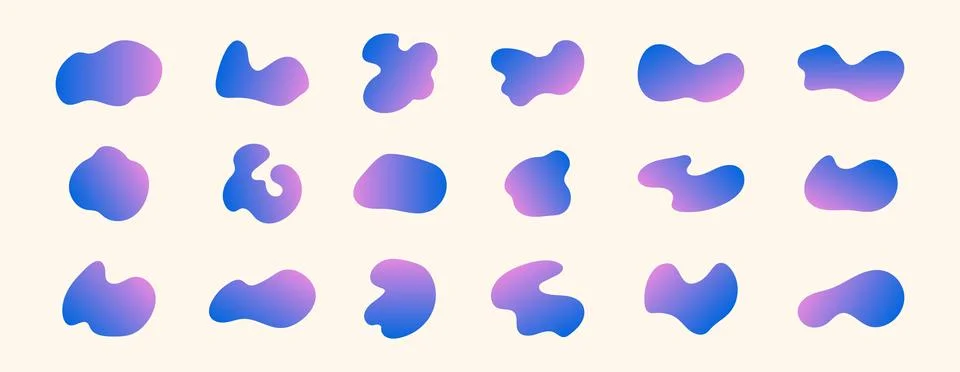 Liquid organic forms Stock Illustration