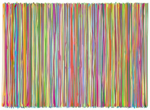 Liquid organic multiple color lines pattern over white Illustrazione stock