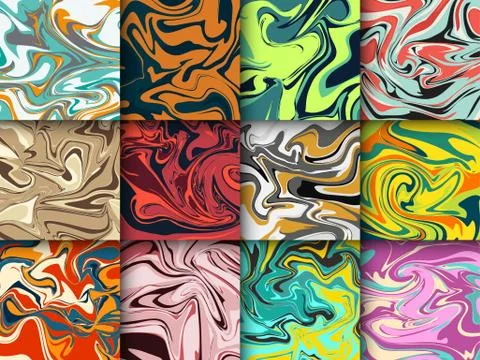 Liquid paint abstract marble background pattern modern contemporary art marbled Stock Illustration