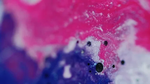 Liquid paint background shimmering drip pink blue Video stock 269862845