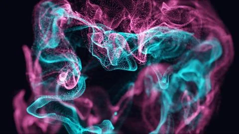 Liquid paint drops in the water. Stock Photos