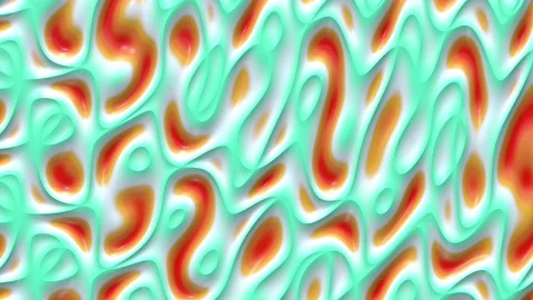 Liquid paint looping animated background. Fluid flowing wavy texture, 3d render Stock Footage 122261962