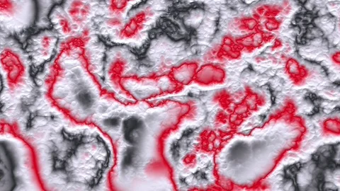 Liquid paint looping animated background. Fluid flowing wavy texture, 3d render Video stock 122262018