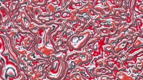 Liquid paint looping animated background. Fluid flowing wavy texture, 3d render Stock Footage 125262834