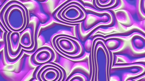 Liquid paint looping animated background. Fluid flowing wavy texture, 3d render Video stock 125744971