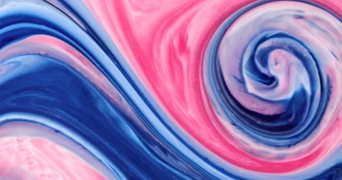 Liquid paint mixing artwork with splash and swirl Stock Footage 150895026