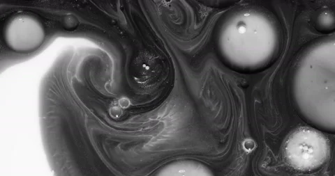 Liquid paint mixing artwork with splash and swirl Stock Footage 153296118