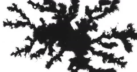 Liquid paint mixing artwork with splash and swirl Stock Footage 153956293