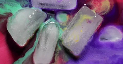 Liquid paint mixing artwork with splash and swirl Stock-Footage 154738129