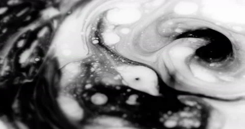Liquid paint mixing artwork with splash and swirl Stock-Footage 154743192