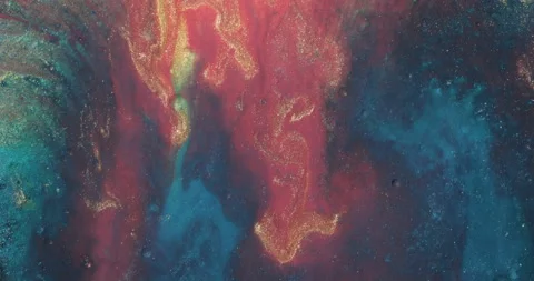 Liquid paint mixing artwork with splash and swirl Stock-Footage 154746073