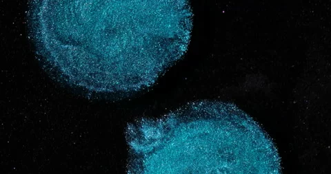Liquid paint mixing artwork with splash and swirl Stock-Footage 154746407