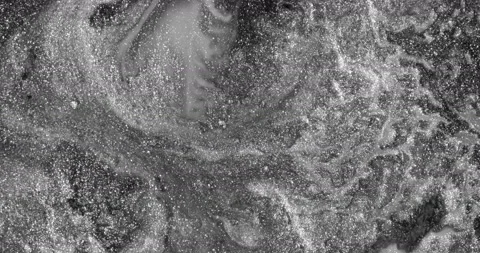 Liquid paint mixing artwork with splash and swirl Stock-Footage 154747038