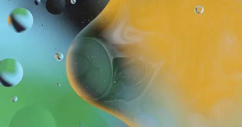 Liquid paint mixing artwork with splash and swirl Stock-Footage 155166219