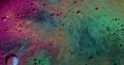 Liquid paint mixing artwork with splash and swirl Stock-Footage 155662854