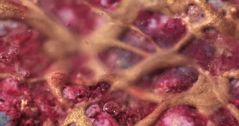 Liquid paint mixing artwork with splash and swirl Stock-Footage 155664275
