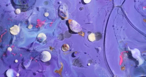 Liquid paint mixing artwork with splash and swirl Stock-Footage 156056289