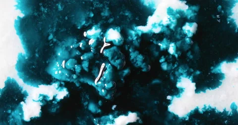 Liquid paint mixing artwork with splash and swirl Stock-Footage 156082766