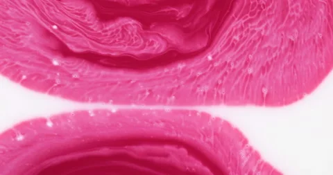 Liquid paint mixing artwork with splash and swirl Stock-Footage 156083016