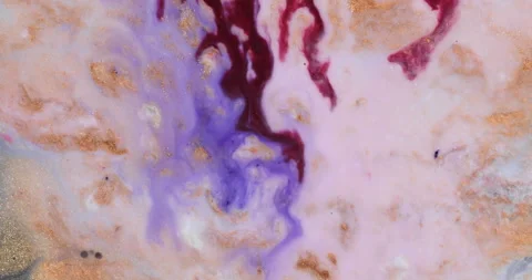 Liquid paint mixing artwork with splash and swirl Stock-Footage 156834034