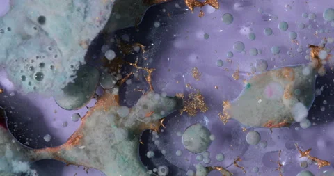 Liquid paint mixing artwork with splash and swirl Stock-Footage 156834242