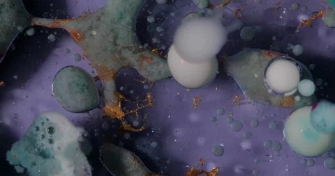 Liquid paint mixing artwork with splash and swirl Stock-Footage 156834285